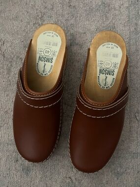 Simson "Artisan" Dutch-made Leather and Wood Clog